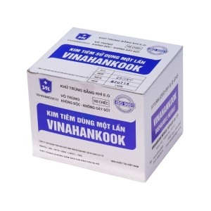 Đầu kim tiêm vô trùng Vinahankook 23G (100 chiếc/hộp)